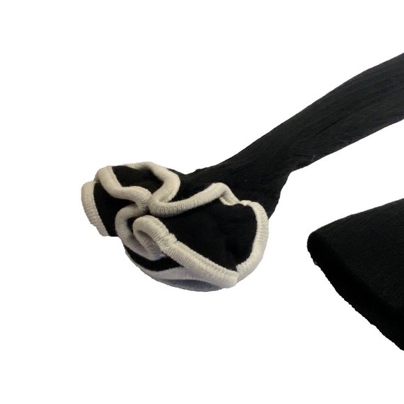 Anne Fontaine Ruffled Knit Top Black White Size 40 Medium Sweater Statement Rare - Picture 5 of 8